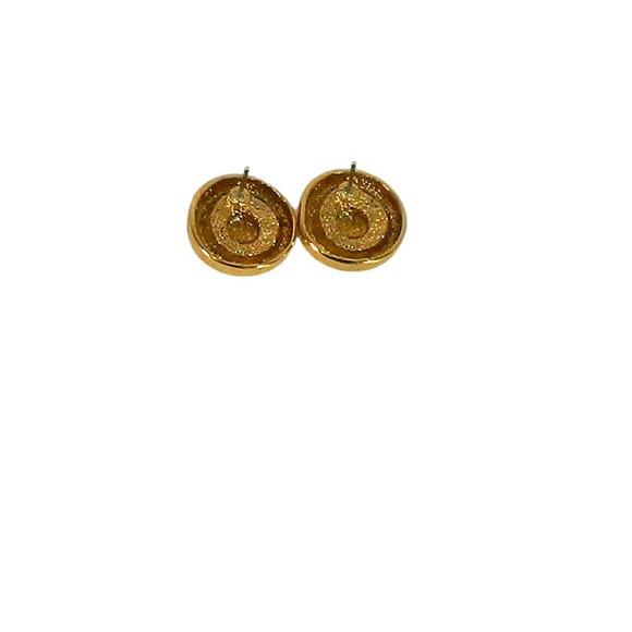 Charmelle Gold & Silver Tone Button Pierced Stud Earrings - Picture 5 of 10